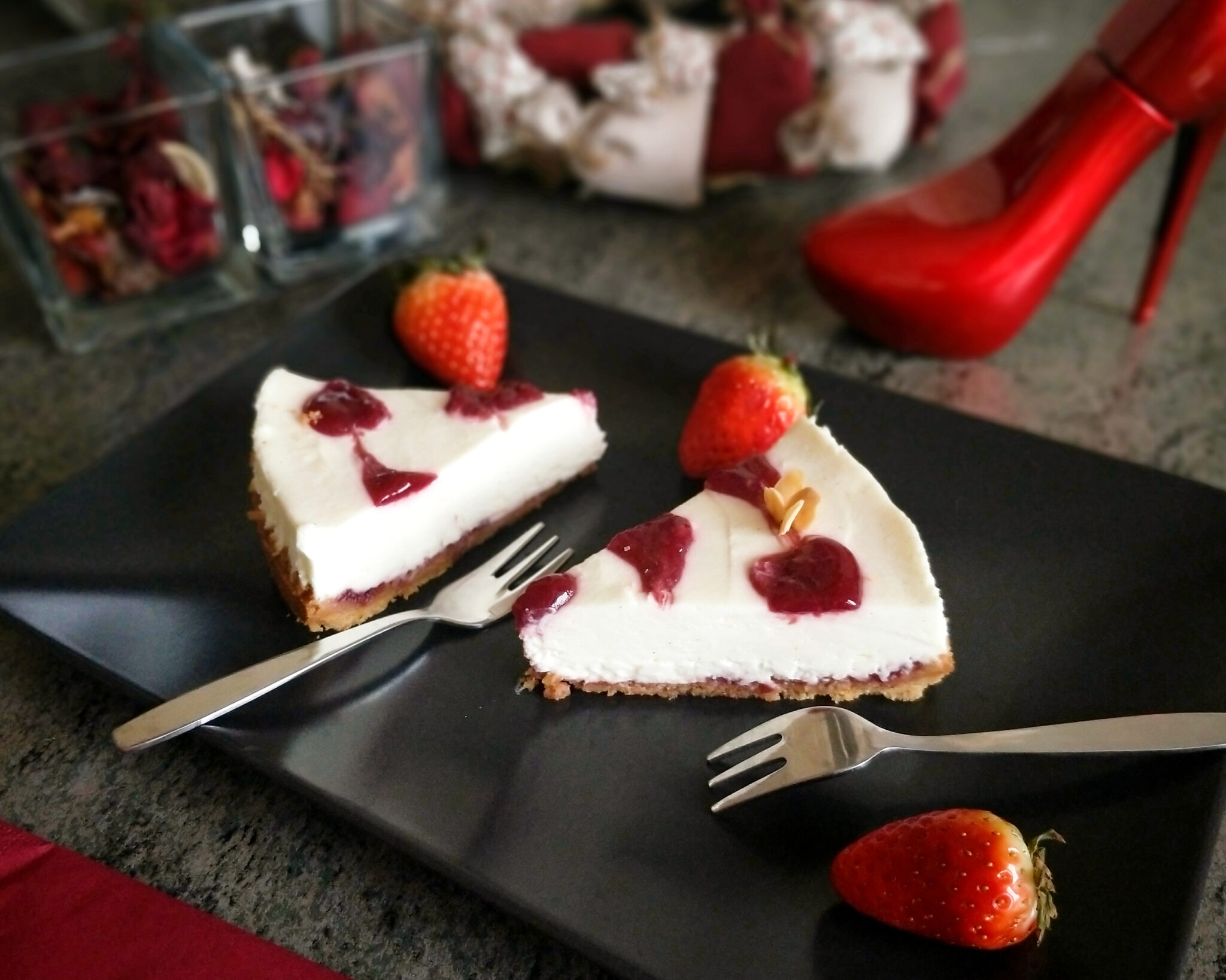 Valentýnský Swirl Cheesecake Pekařinka